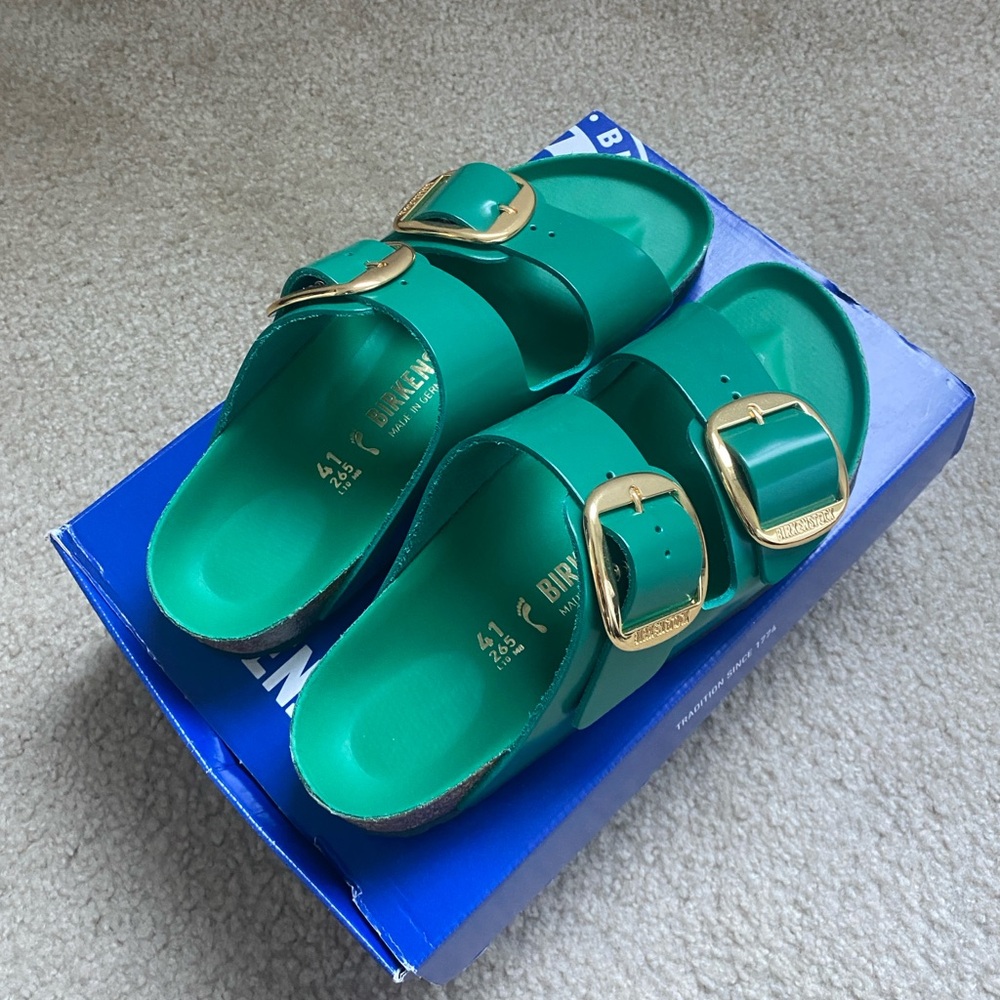 Birkenstock Limited Edition Big Buckle High Shine Digital Green